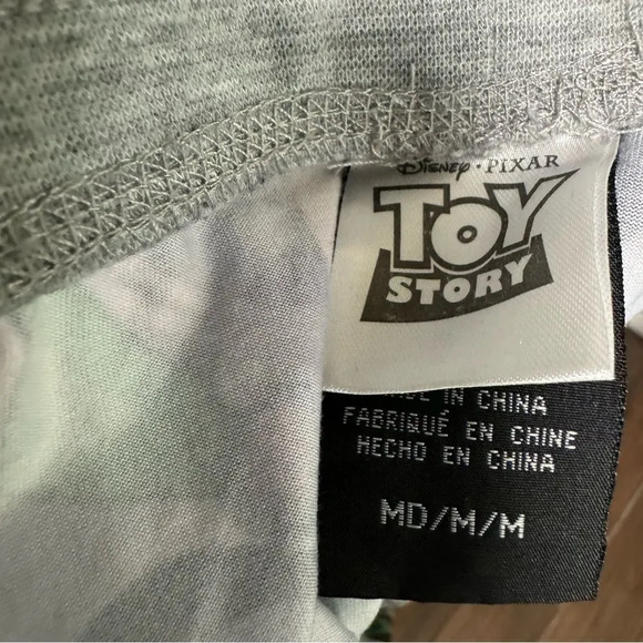 DISNEY Toy Story Buzz Lightyear AllOver Print Tie Waist Pajama Lounge Pants Sz M - Picture 3 of 4